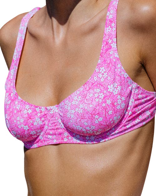 Bright Swimwear Capri Top In Paradise Pink