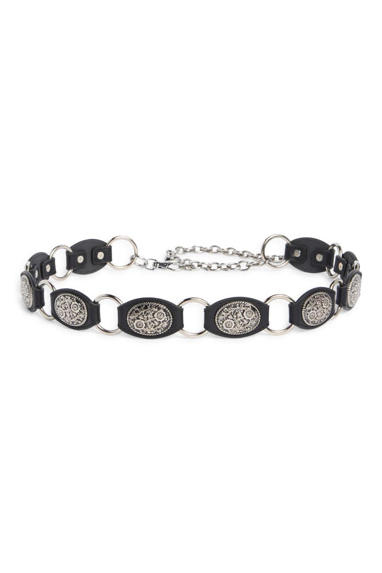 Concho Belt, Main, color, BLACK SILVER