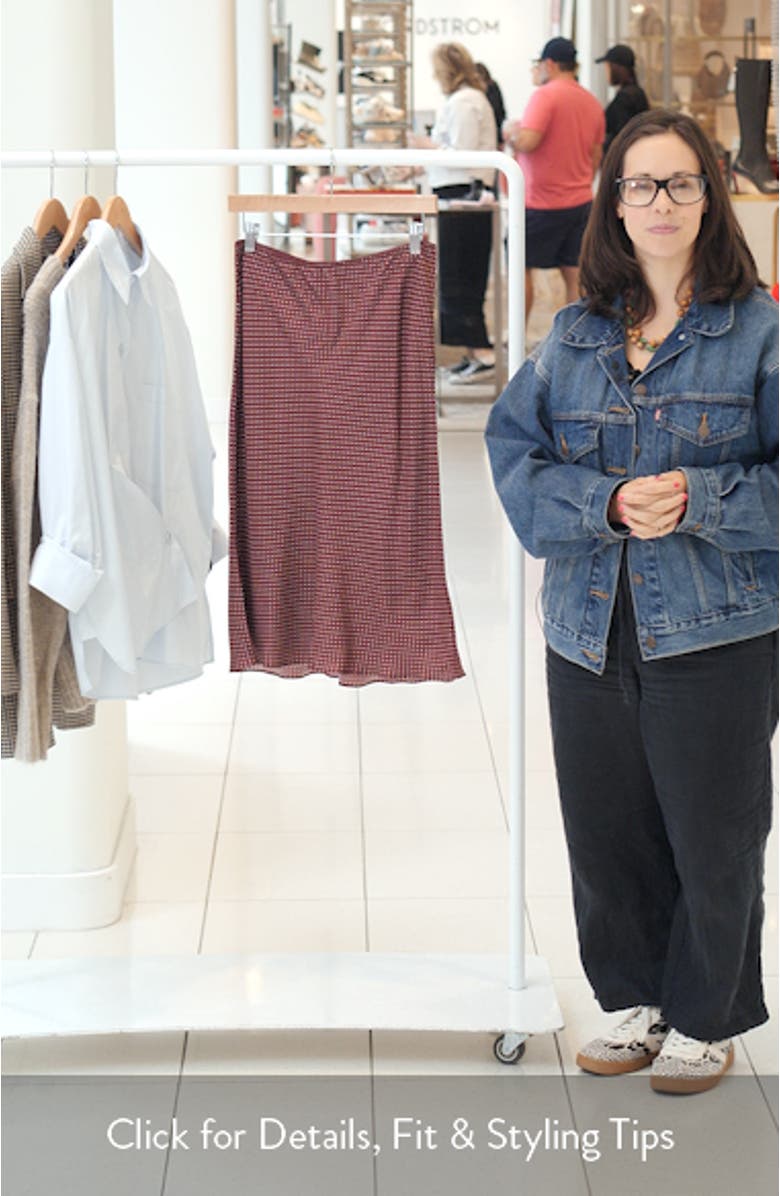 Elowette Pin Dot Silk Blend Twill Skirt, sales video thumbnail