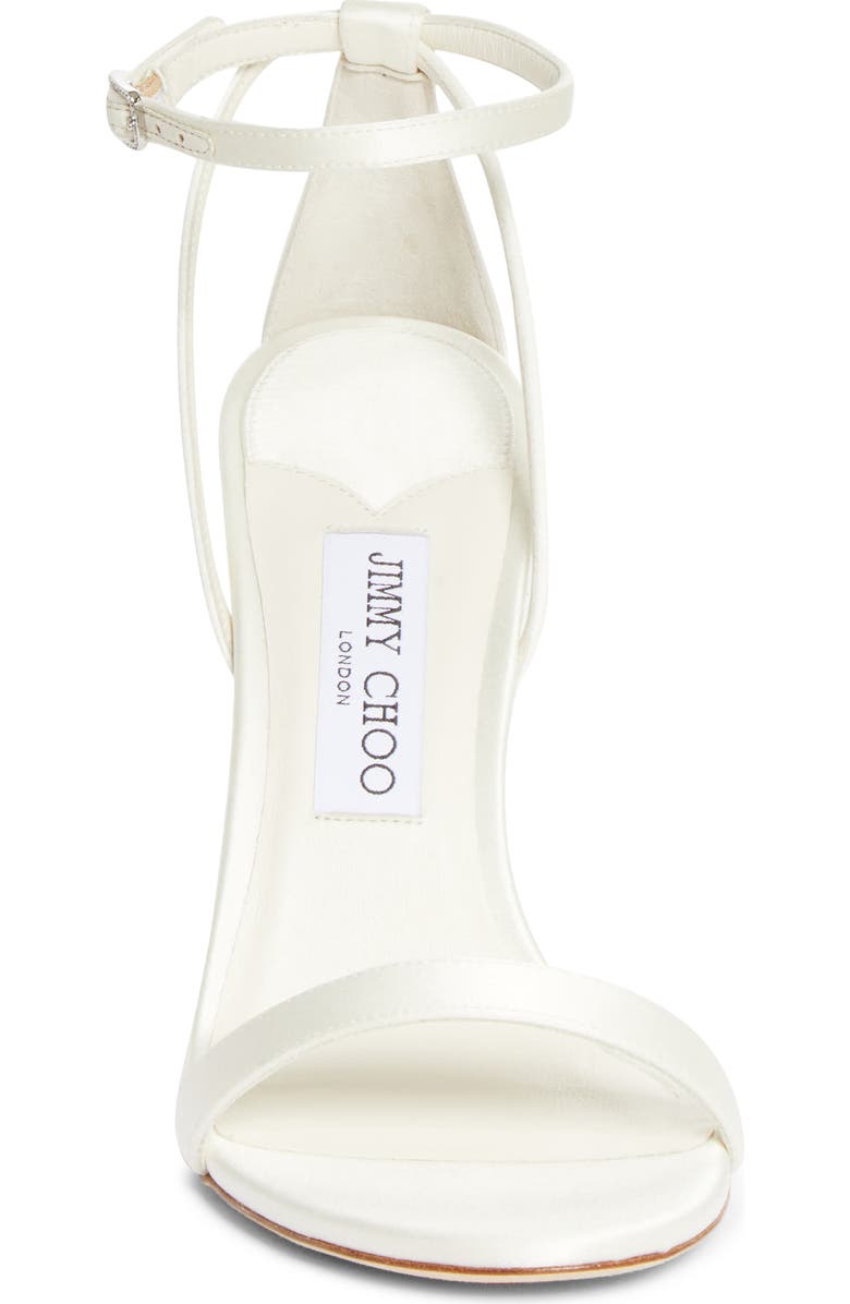 Jimmy Choo Moza Ankle Strap Bridal Sandal, Alternate, color, Ivory