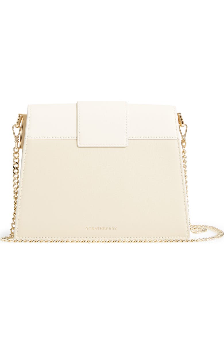 Strathberry Box Crescent Bicolor Leather Shoulder Bag, Alternate, color,