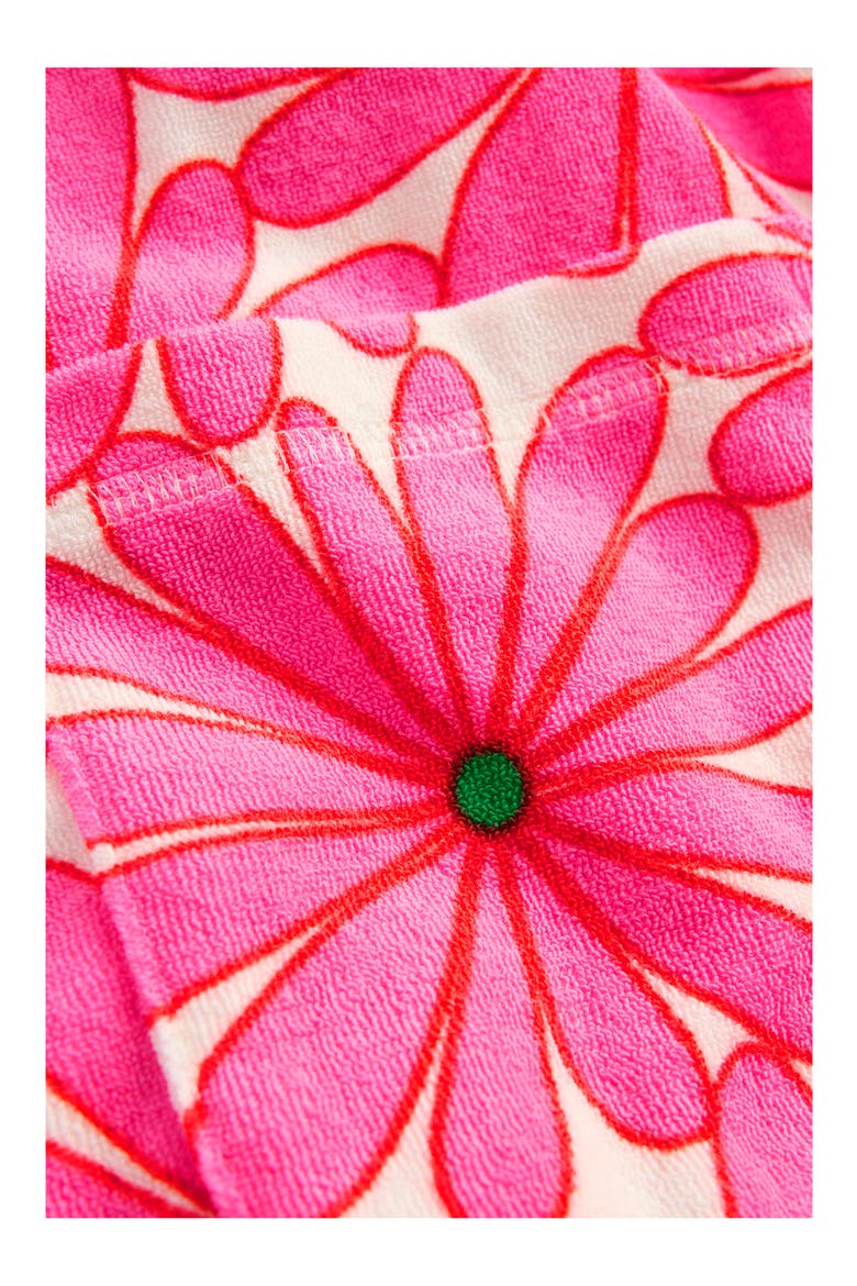 Kids' Romie Towelling Floral Cover-Up Dress, Alternate, color, KNOCKOUT PINK GIANT DAISY