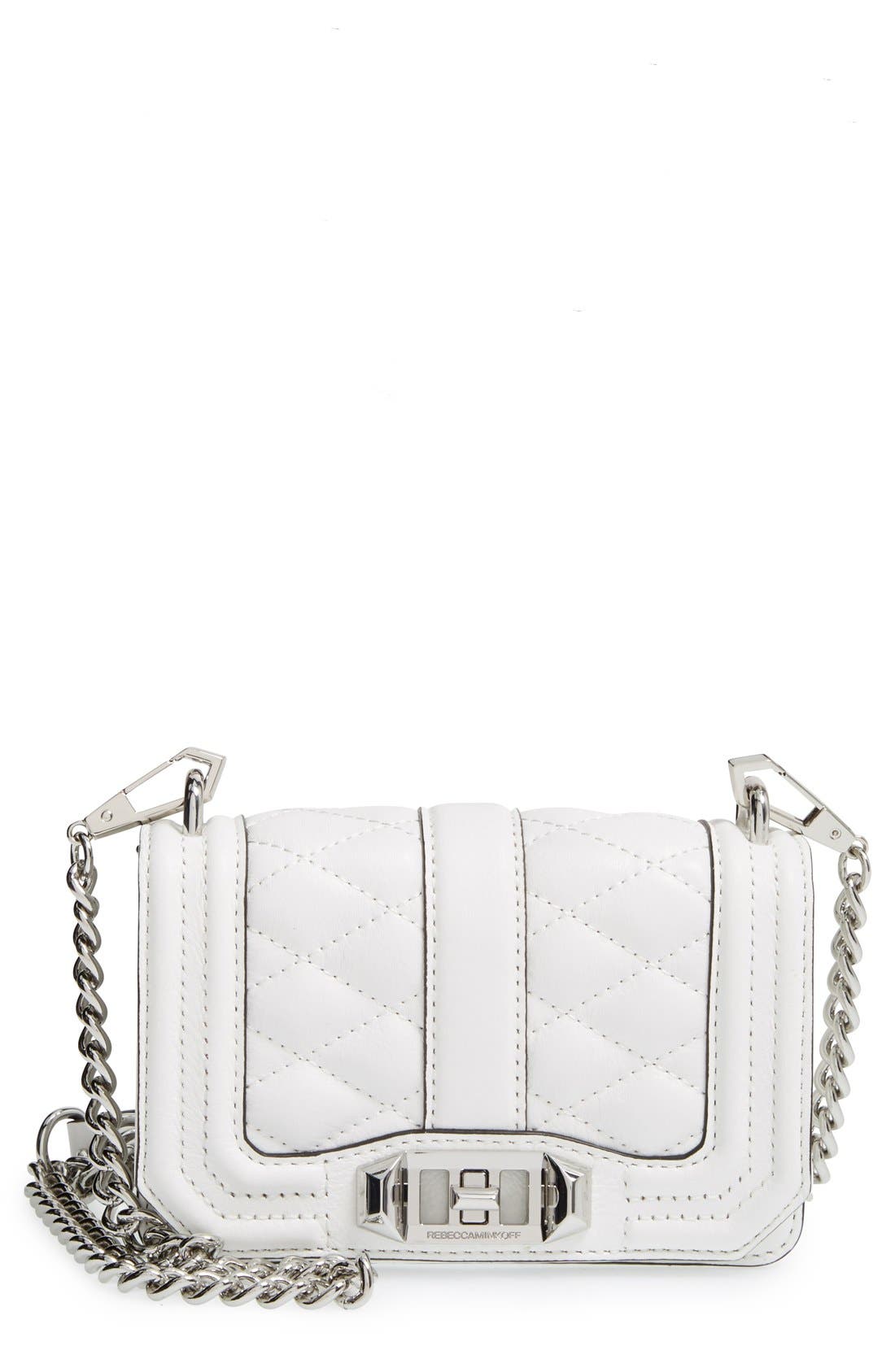 'Mini Love' Convertible Crossbody Bag, Main, color, WHITE