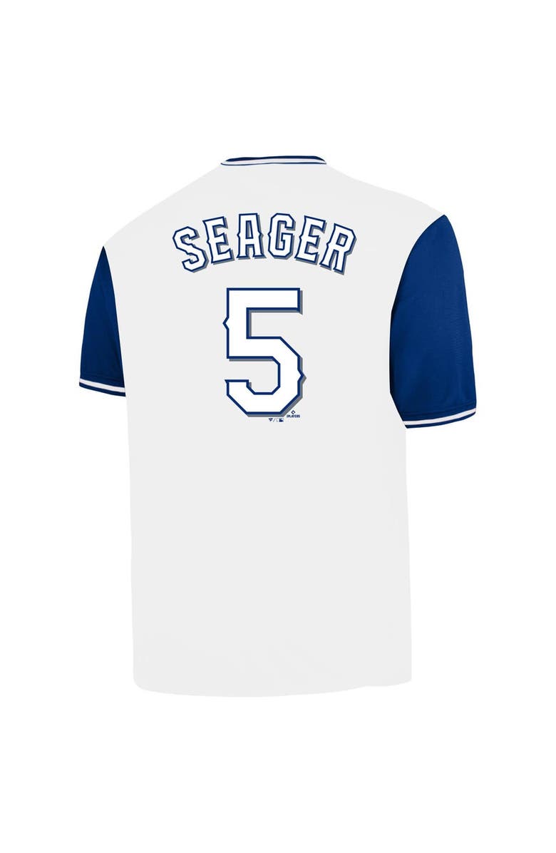 PROFILE Men's Profile Corey Seager White Texas Rangers Big & Tall Name & Number Birdeye V-Neck T-Shirt, Alternate, color, White
