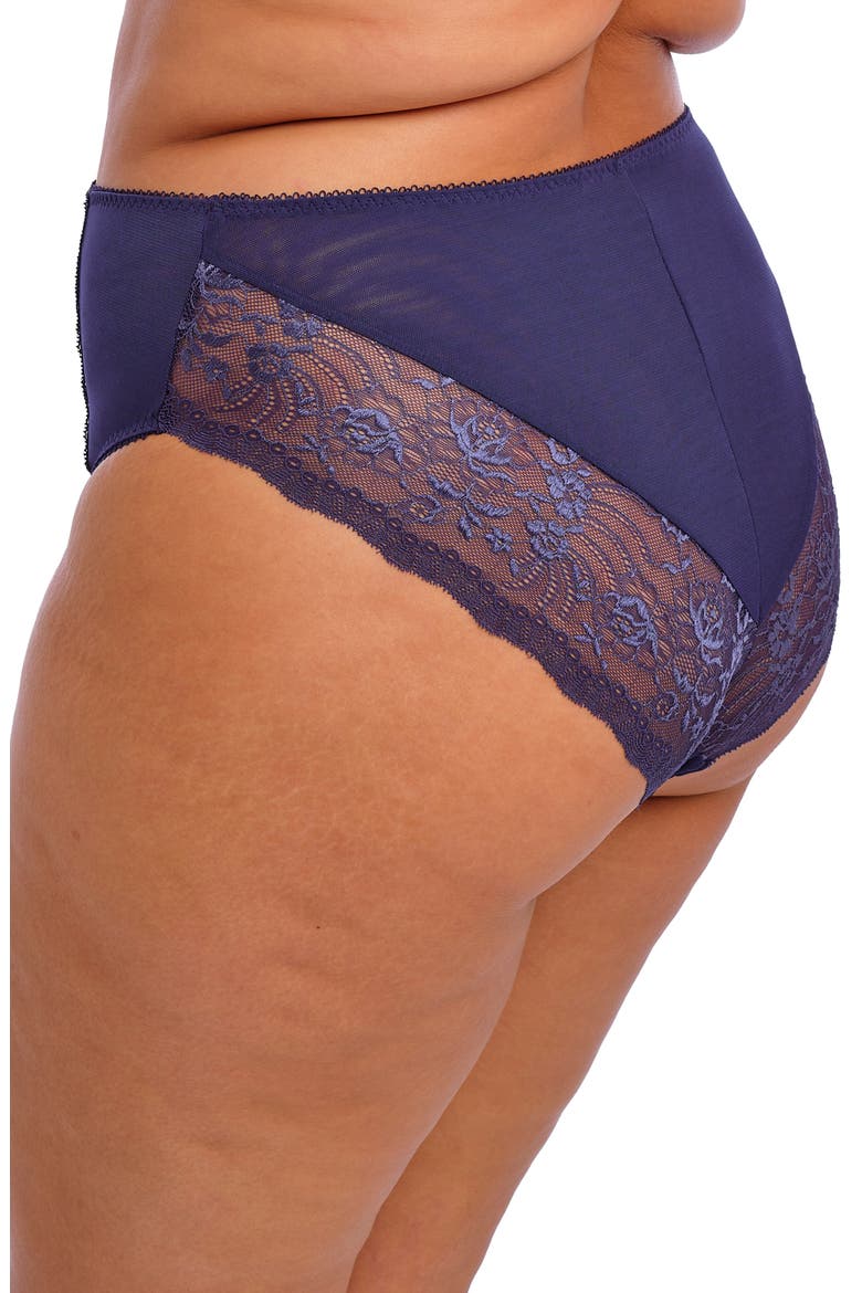 Morgan Embroidered Lace Inset High Leg Briefs, Alternate, color, MIDNIGHT