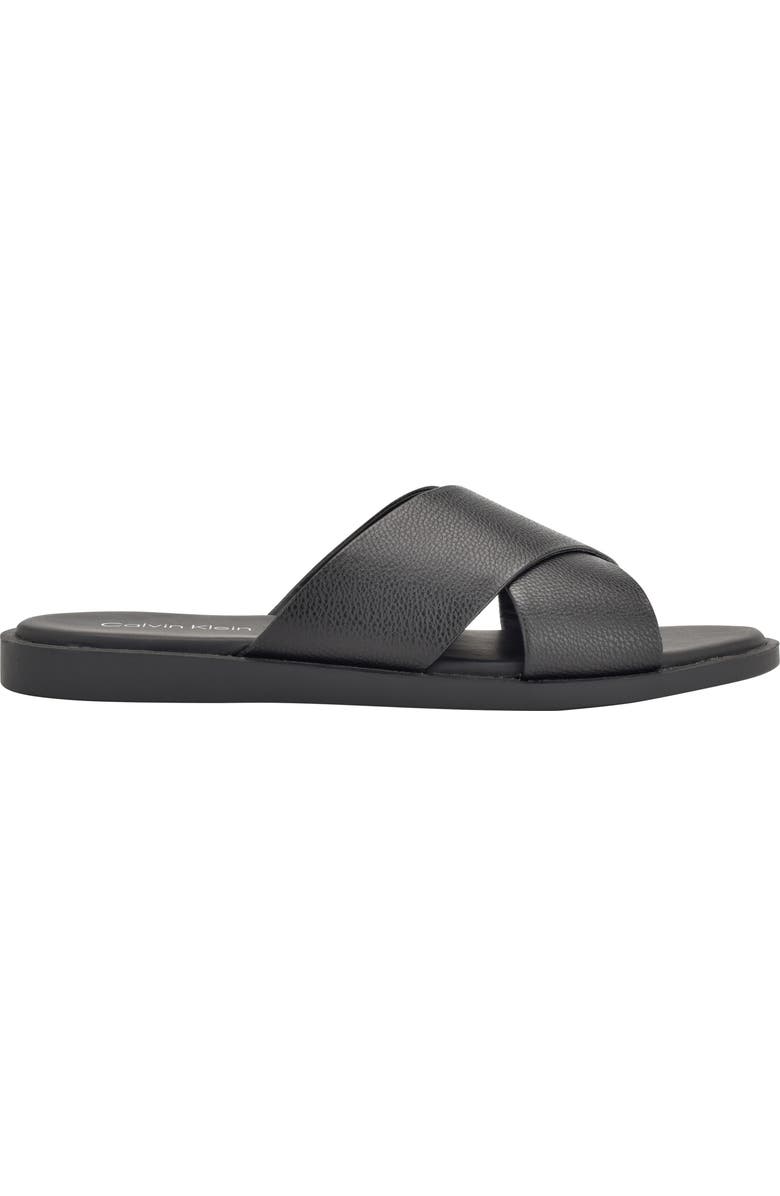 Calvin Klein Enrico Slide Sandal, Alternate, color, Black Tumbled