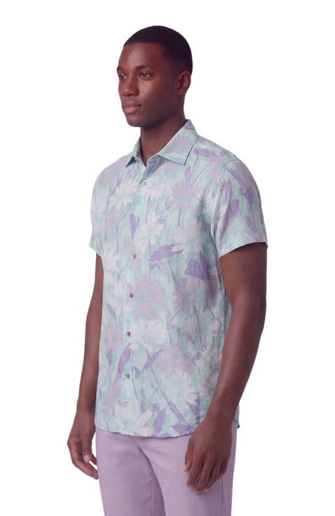 Uomo Springtime Short Sleeve Fine Linen Shirt