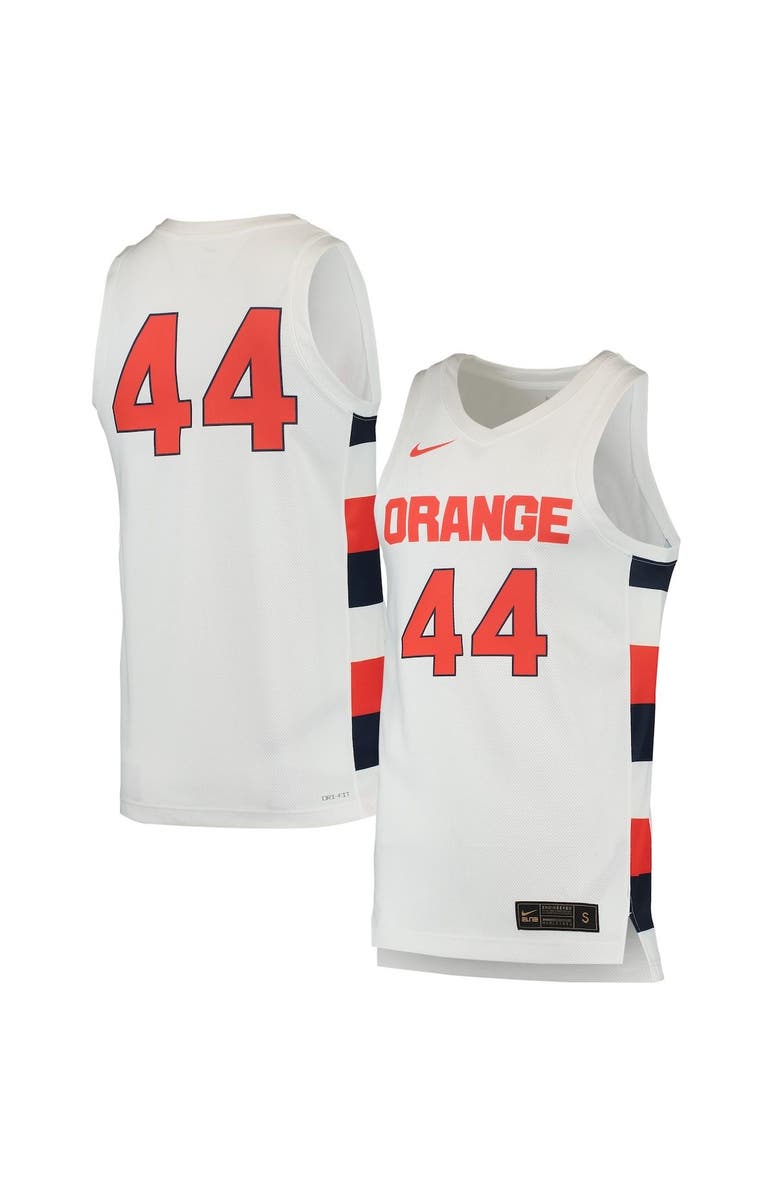 Nike Men's Nike #44 White Syracuse Orange Team Replica Basketball Jersey, Alternate, color, 