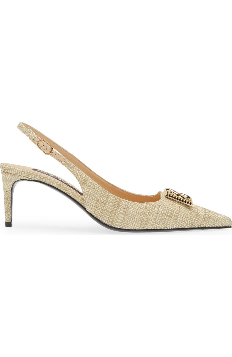 Dolce&Gabbana Lollo Raffia Slingback Pump, Alternate, color,