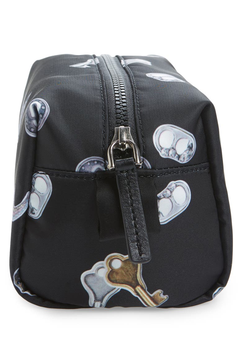 Tossed Charms Cosmetics Case, Alternate, color, BLACK MULTI