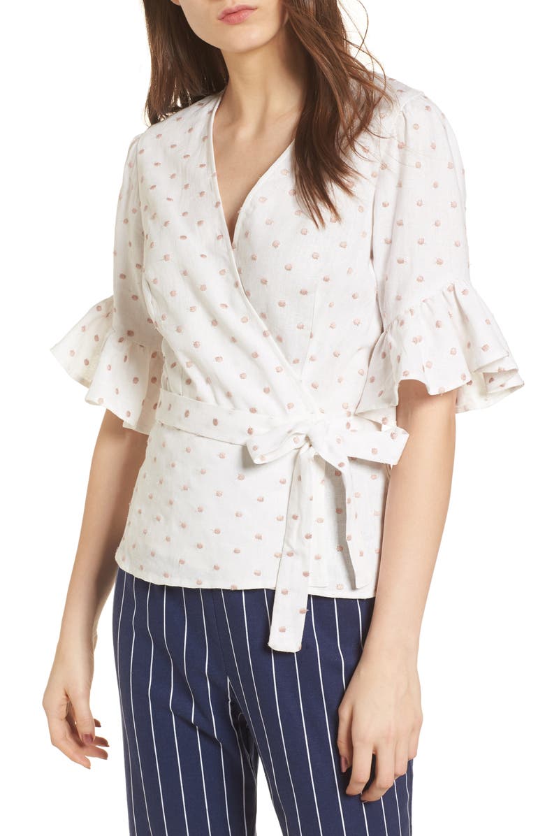 WAYF Kaitlyn Wrap Top, Main, color,