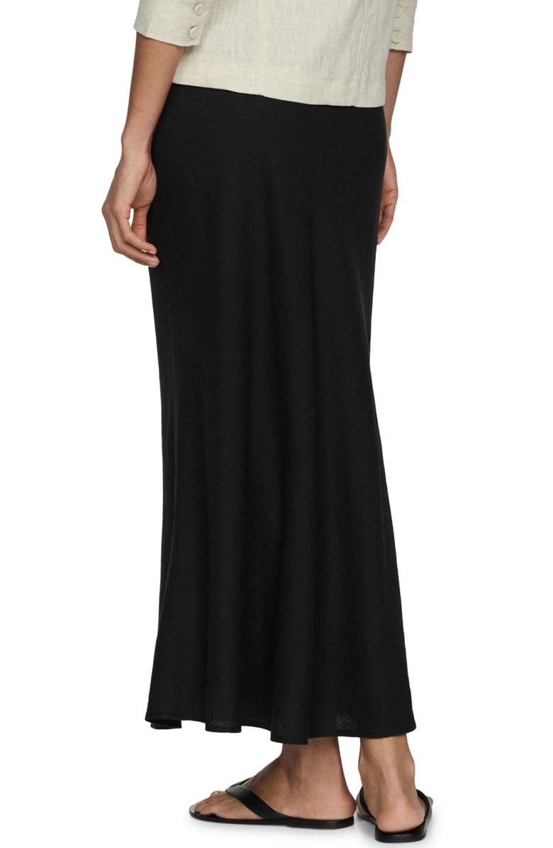 MANGO Linen Blend Skirt, Alternate, color, 