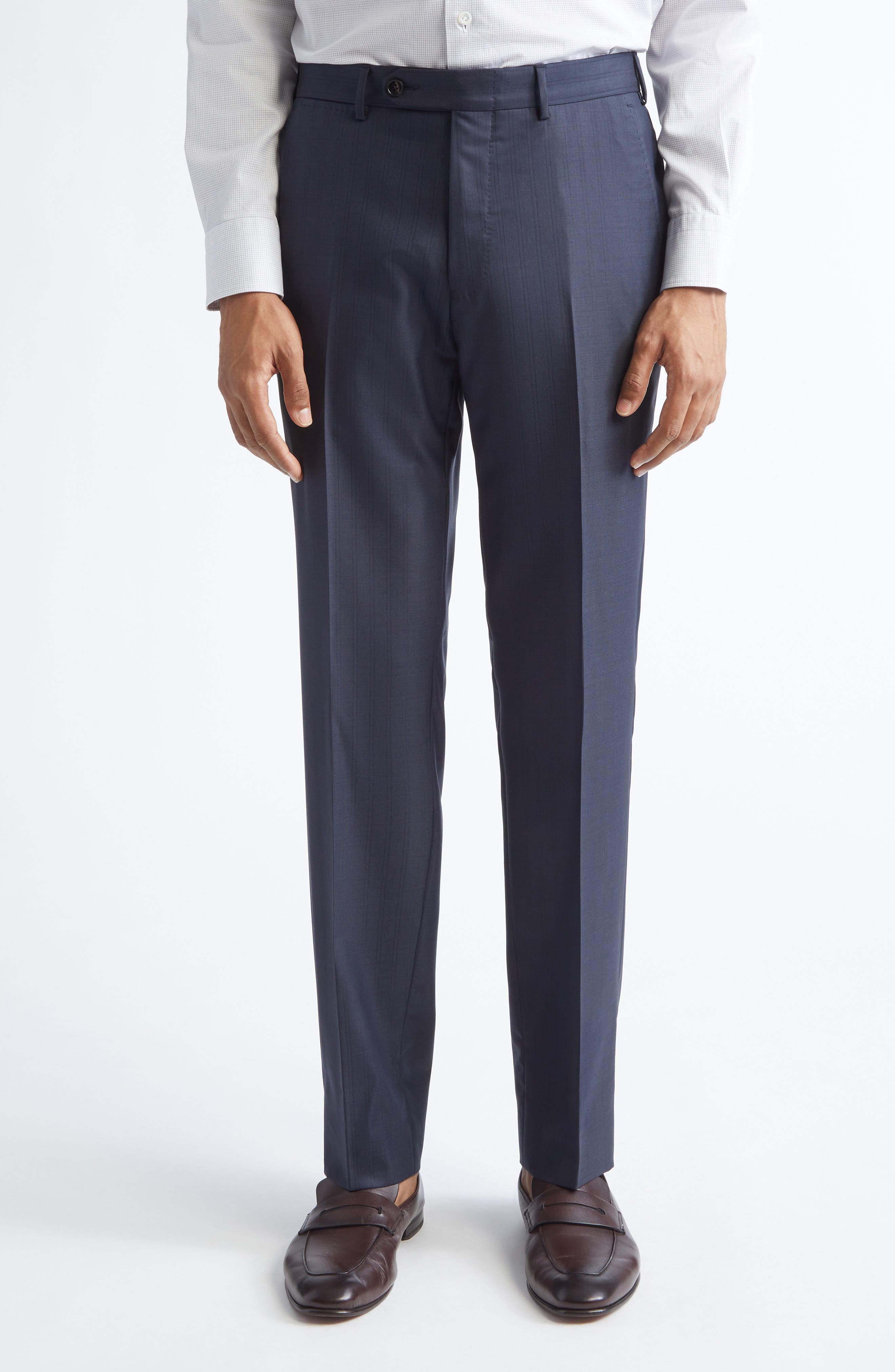 Regular Fit Dark Blue Pinstripe 15milmil15 Wool Suit (Men) | Nordstrom
