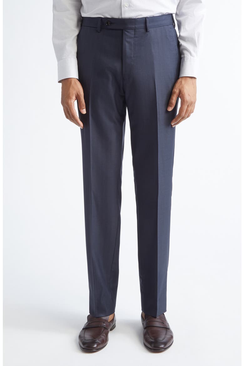 Regular Fit Dark Blue Pinstripe 15milmil15 Wool Suit, Alternate, color, DARK BLUE
