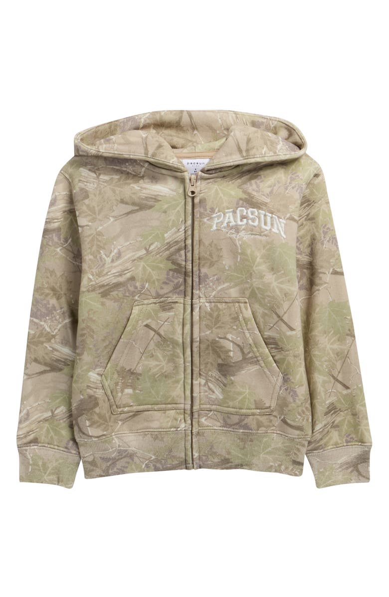 PacSun Kids' Camo Zip Hoodie, Main, color, Camouflage