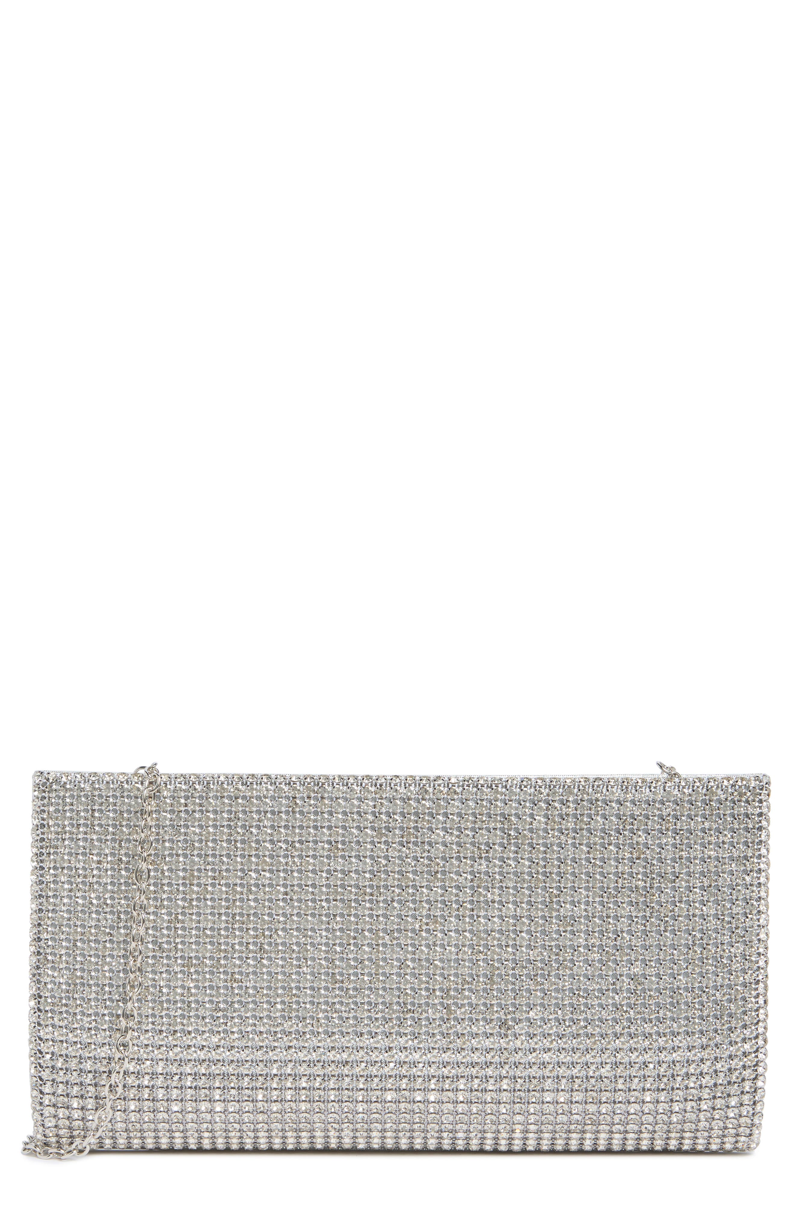 Jessica McClintock Elaine Oversize Rhinestone Embellished Clutch