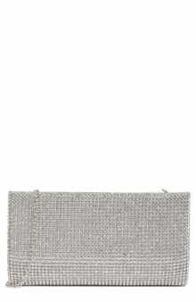 Jessica McClintock Elaine Oversize Rhinestone Embellished Clutch