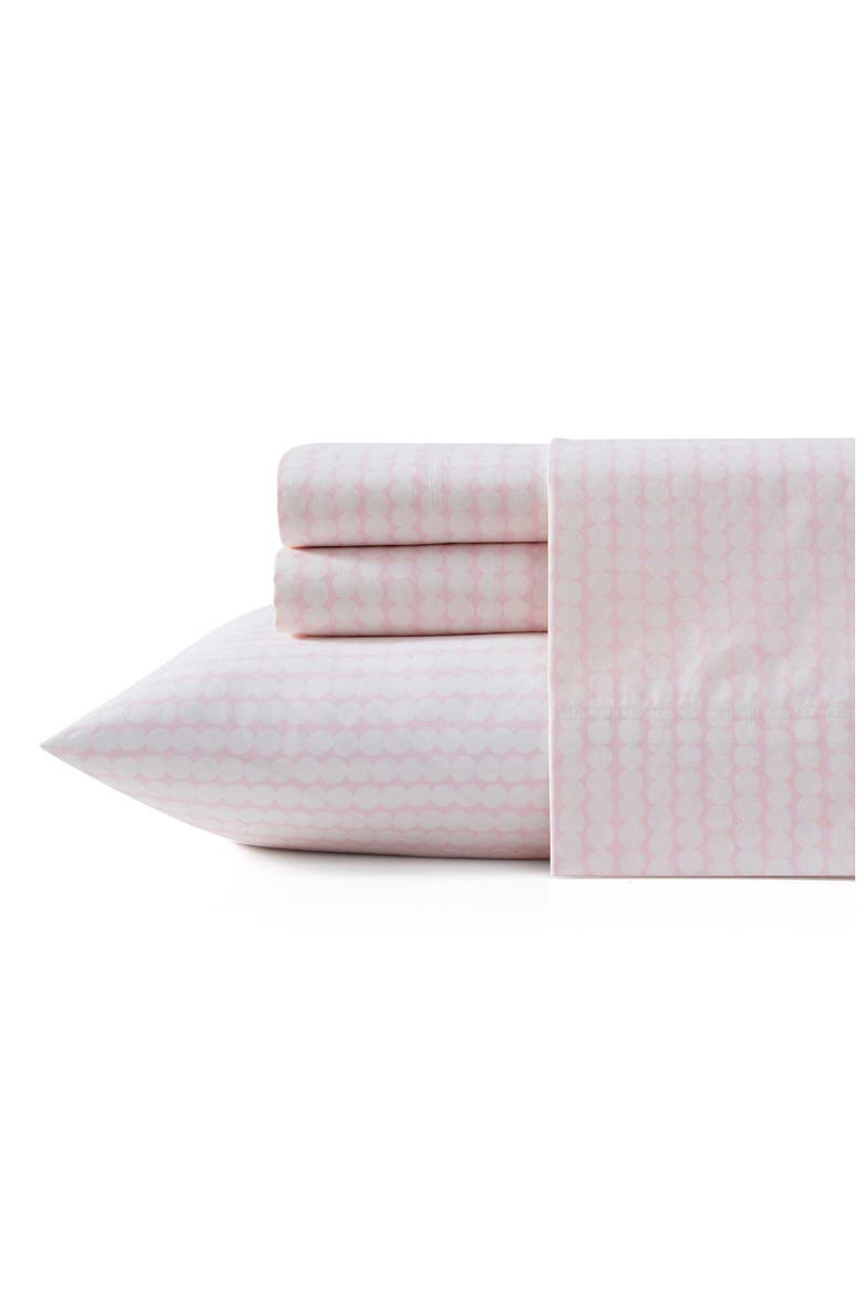 Pikku Rasymatto Cotton Percale Sheet Set, Main, color, LIGHT PINK