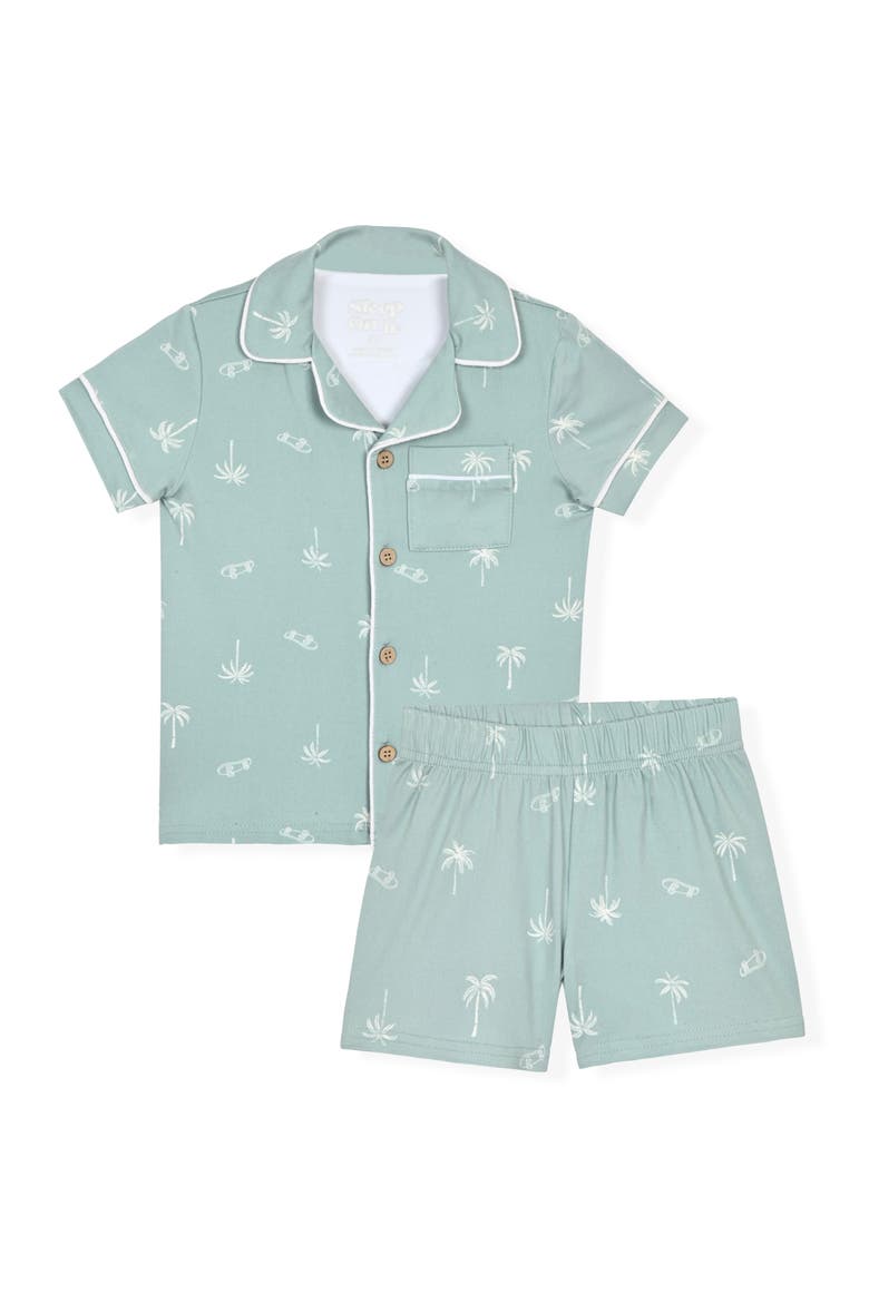 Kids' 2-Piece Shorts Pajamas, Main, color, GREEN