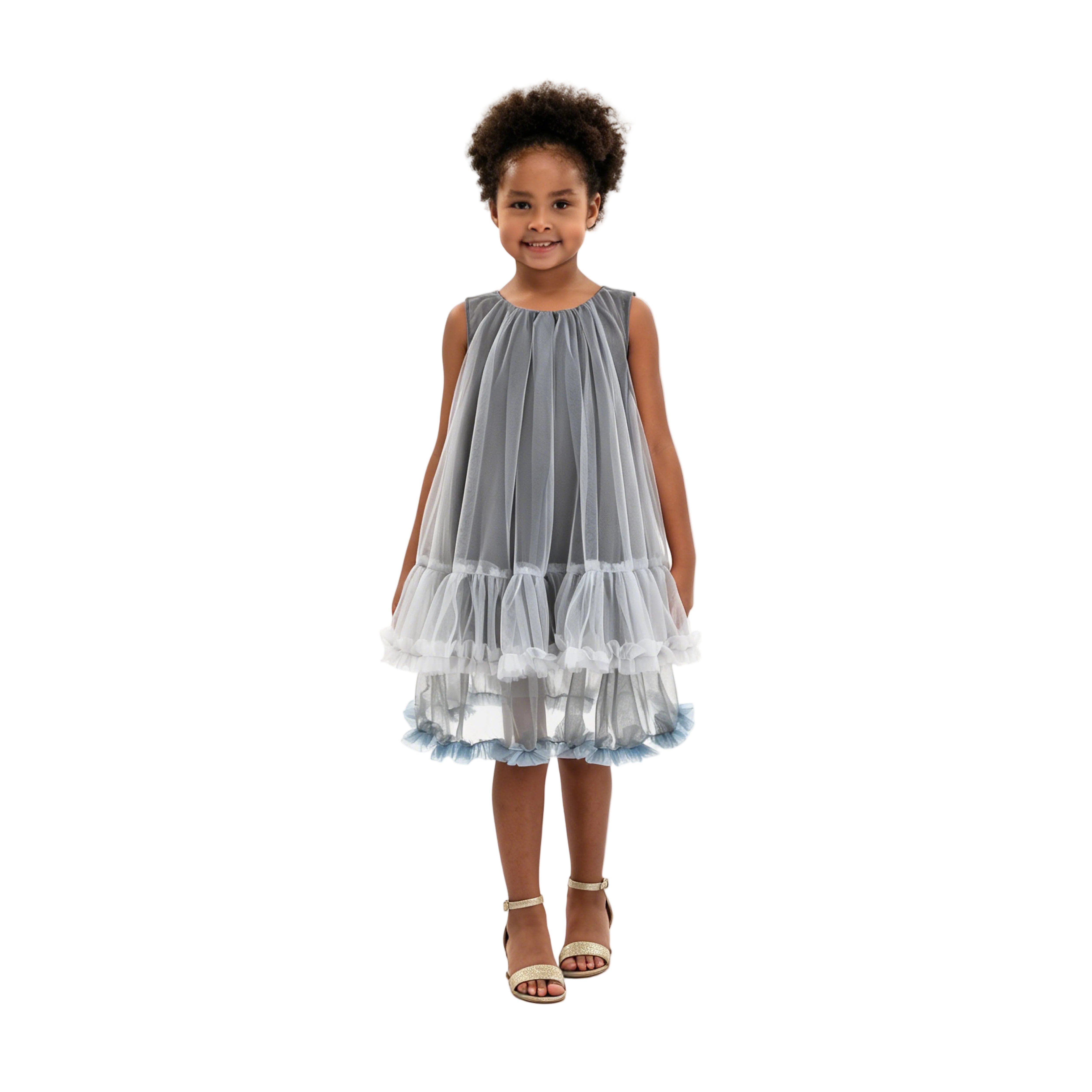 grey ruffle dress Ruffle Detail Corset Two Piece Dress Dark Grey