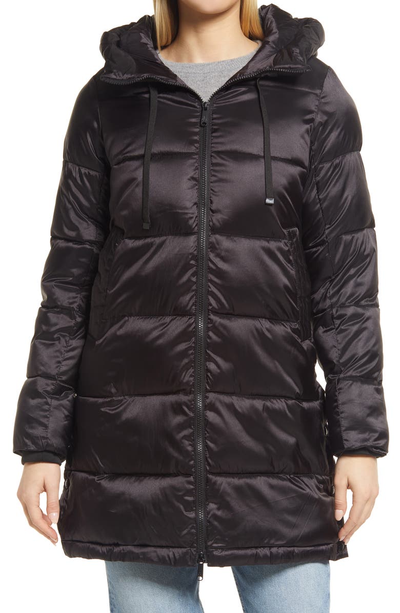 Sam Edelman Water Repellent Hooded Puffer Jacket, Alternate, color,