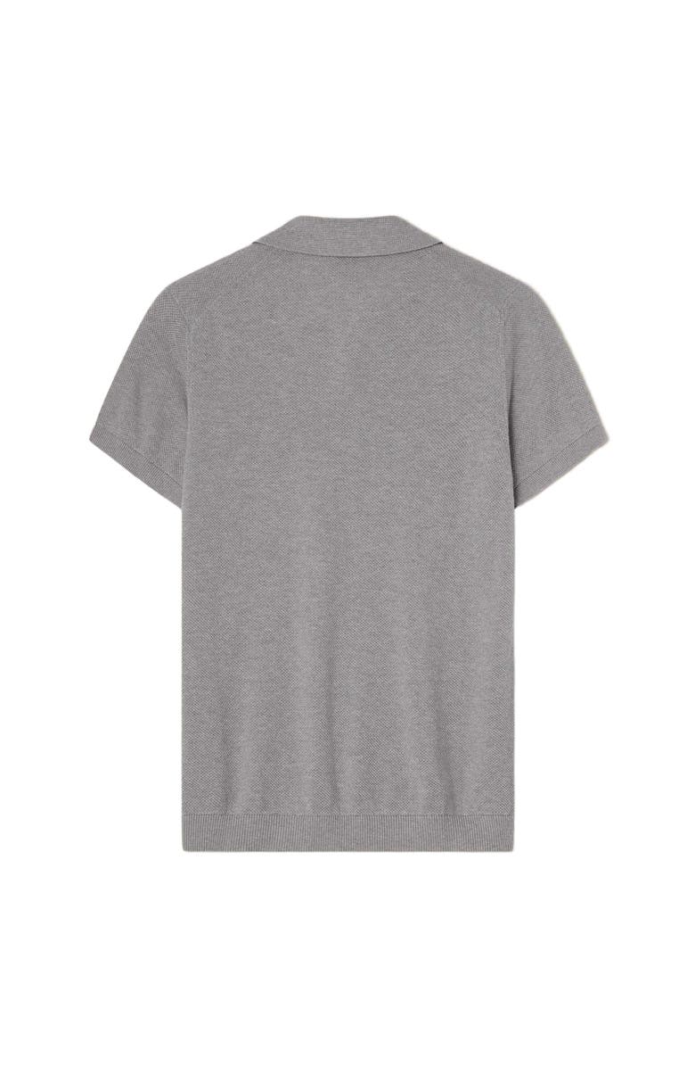 Robert Talbott Randall Cotton Cashmere Johnny Collar Sweater, Alternate, color, Gray Heather