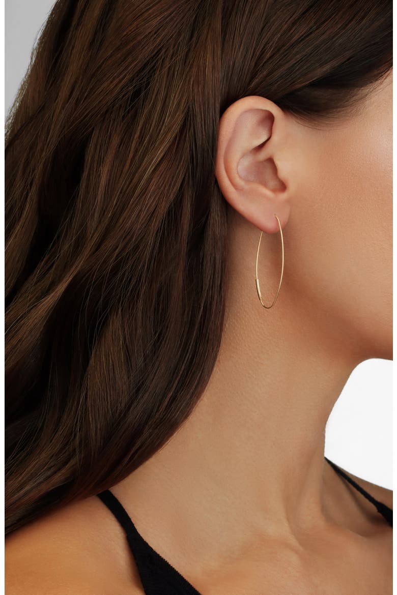 Magic Small Oval Hoop Earrings, Alternate, color, WHITE GOLD