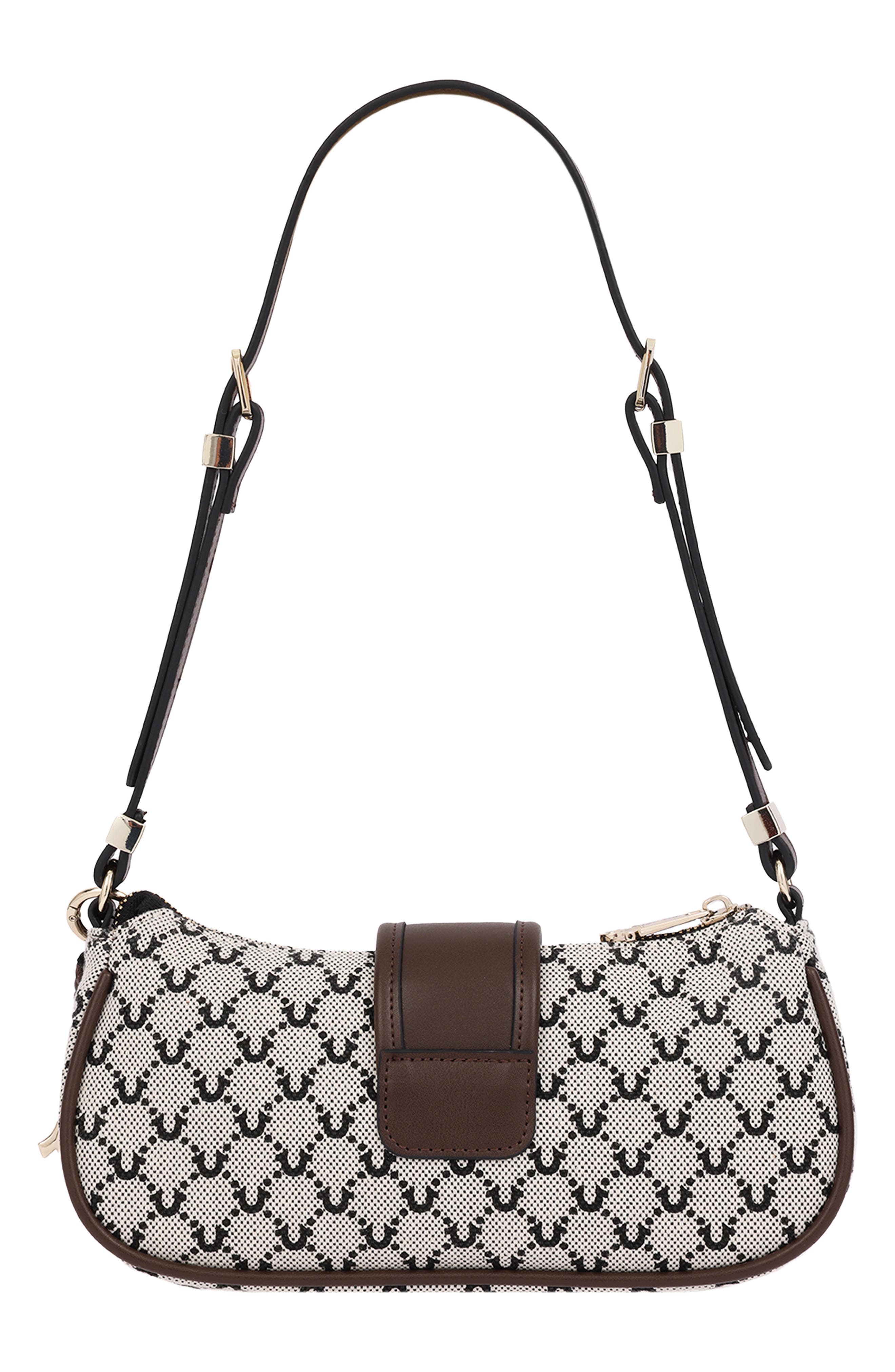 Signature Horseshoe Zip Top Bag, Alternate, color, CHOCOLATE
