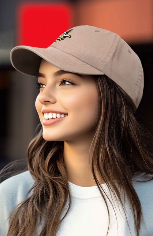 Dalix Honduran Bat Embroidered Dad Hat In Beige