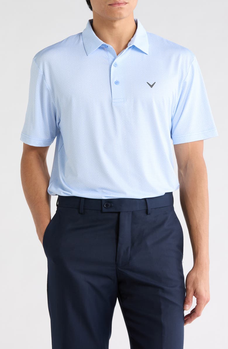 Callaway Foulard Geometric Golf Polo, Alternate, color, Vista Blue