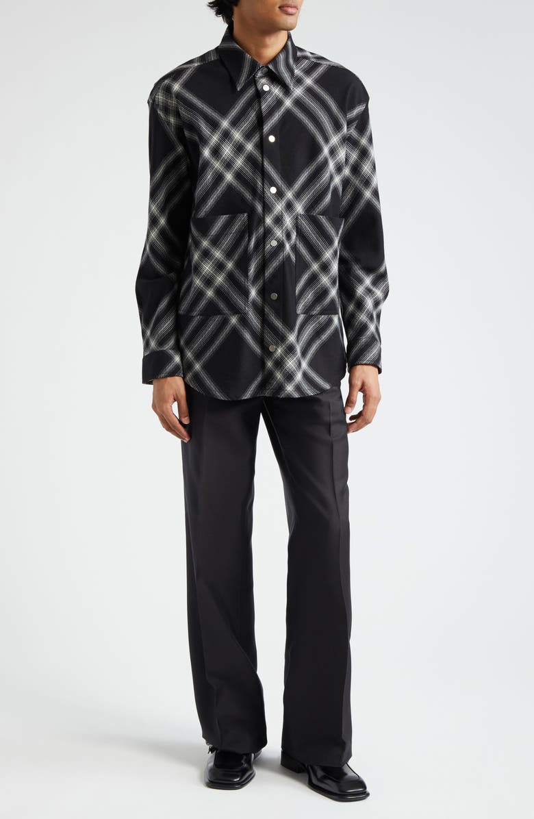 Burberry Tailored Wool & Silk Pants, Alternate, color,