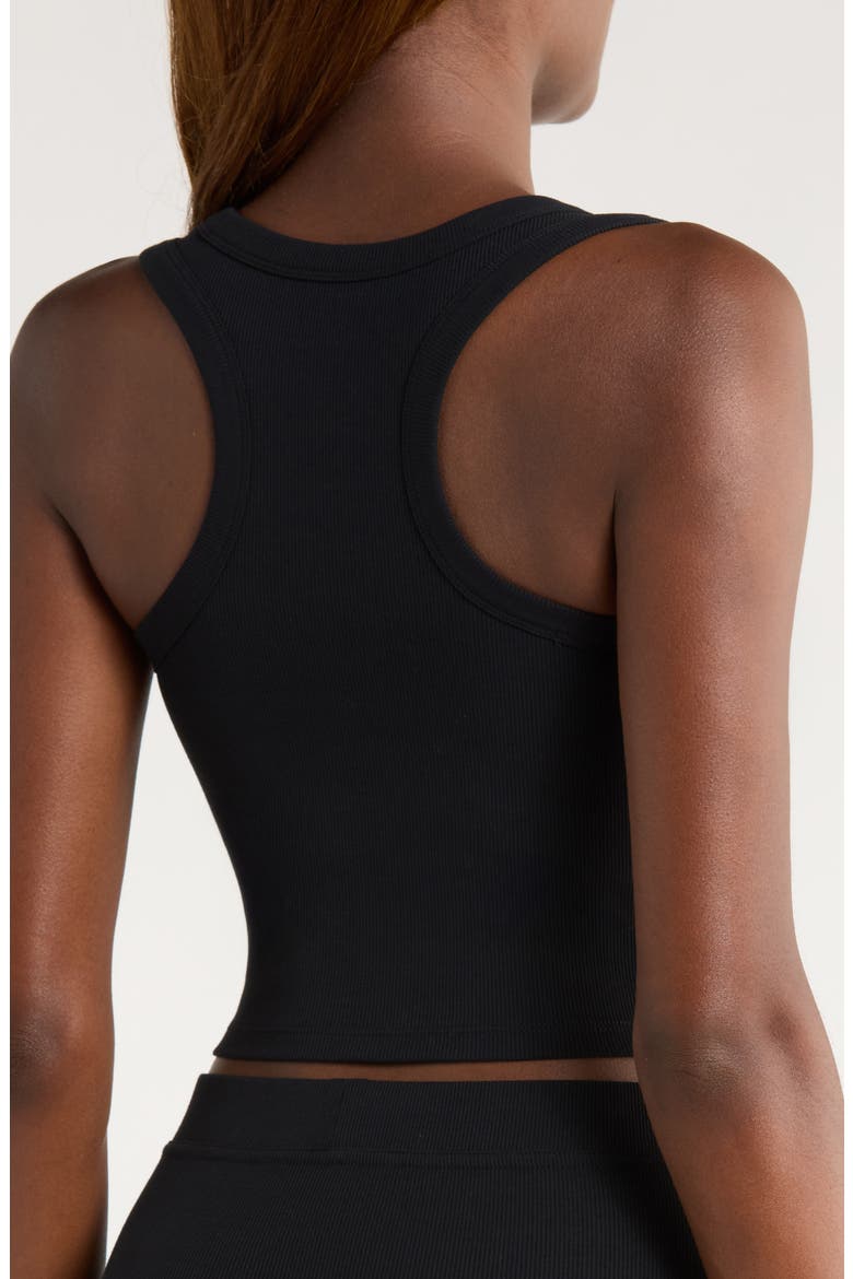 Rib Longline Sports Bra, Alternate, color, BLACK
