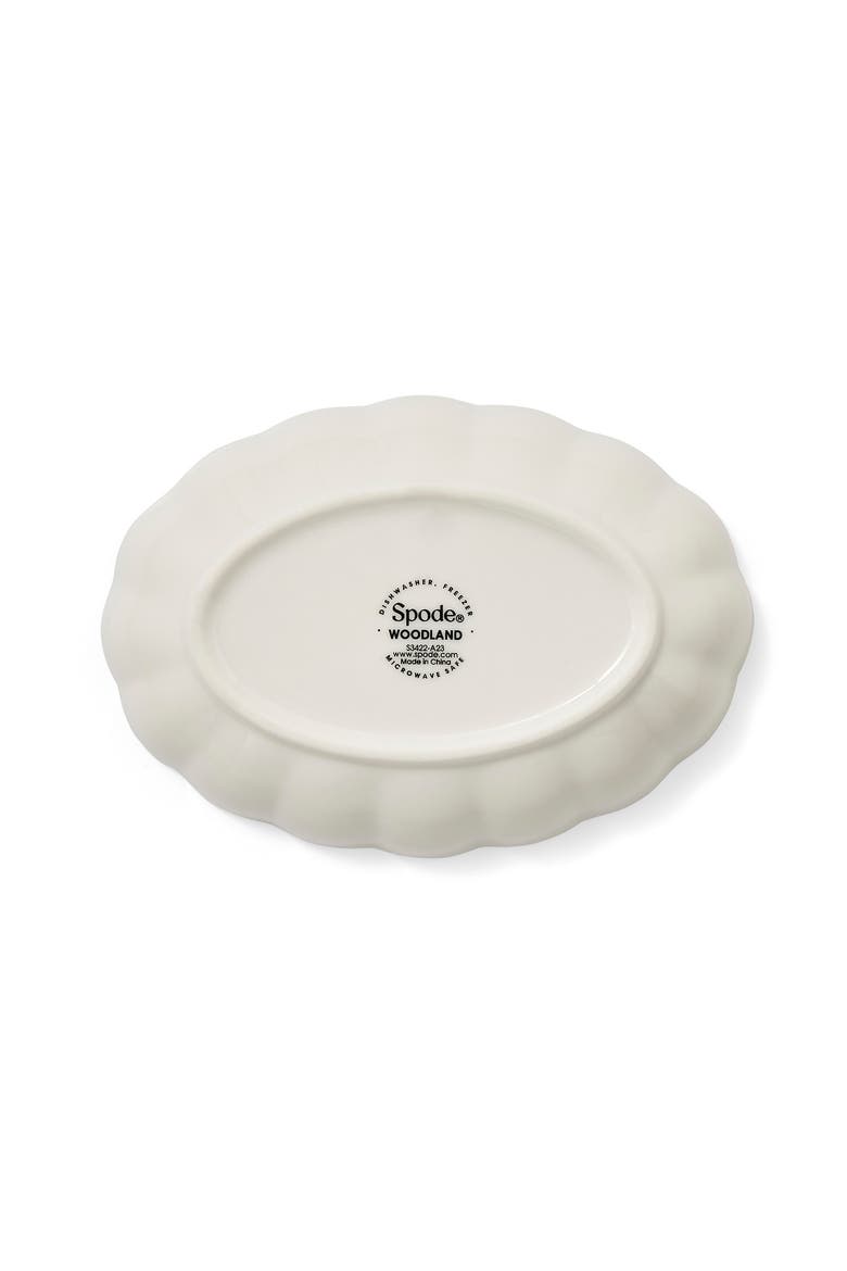 Woodland 6" Oval Fluted Dish, Pheasant, Alternate, color, Brown