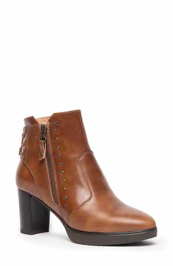 Corset Zip Leather Platform Bootie