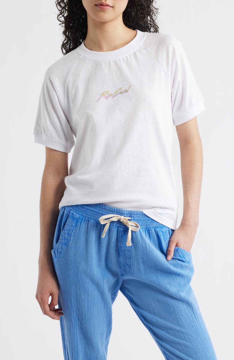 Rip Curl Hayley O Crewneck T-Shirt, Main, color, Optical White