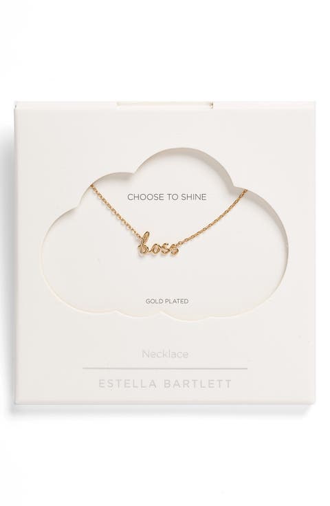Boss Goldtone Pendant Necklace