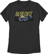 Star Wars: The Mandalorian and Grogu Womens Star Wars The Mandalorian and Grogu Bounty Hunter Razor Crest T Shirt