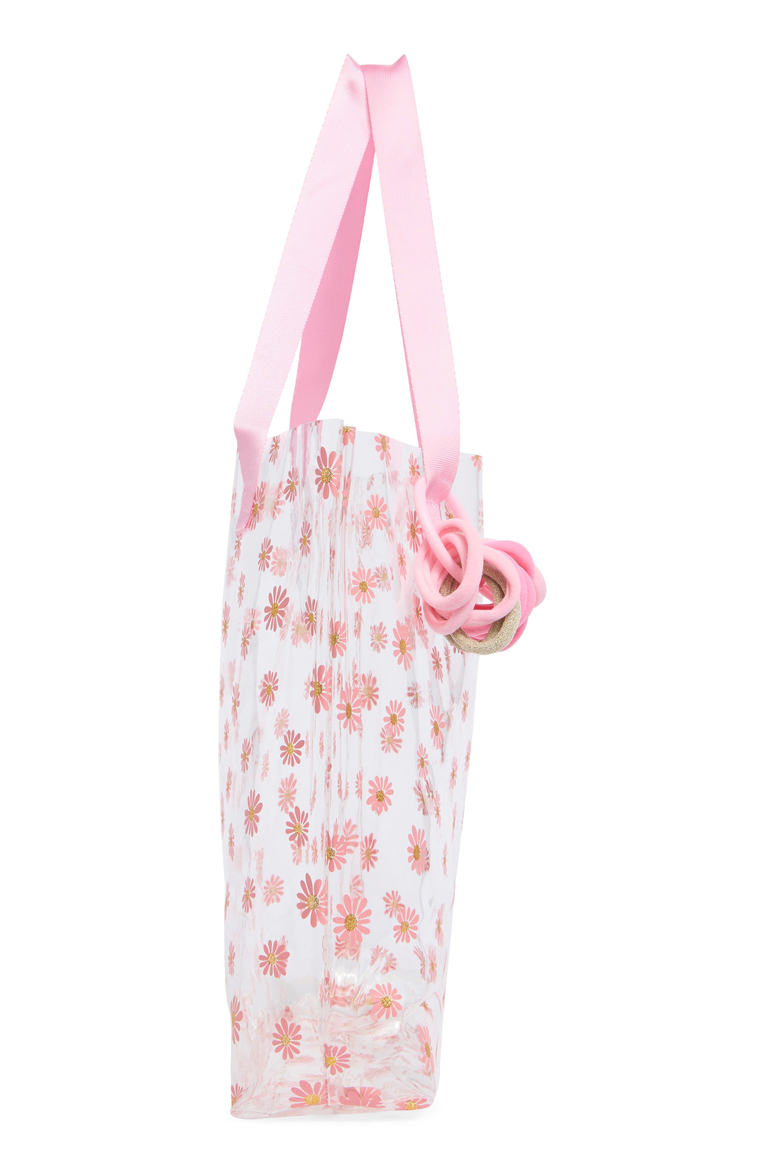 Capelli New York Kids' Glitter Daisy Jelly Tote, Alternate, color, Pink Combo
