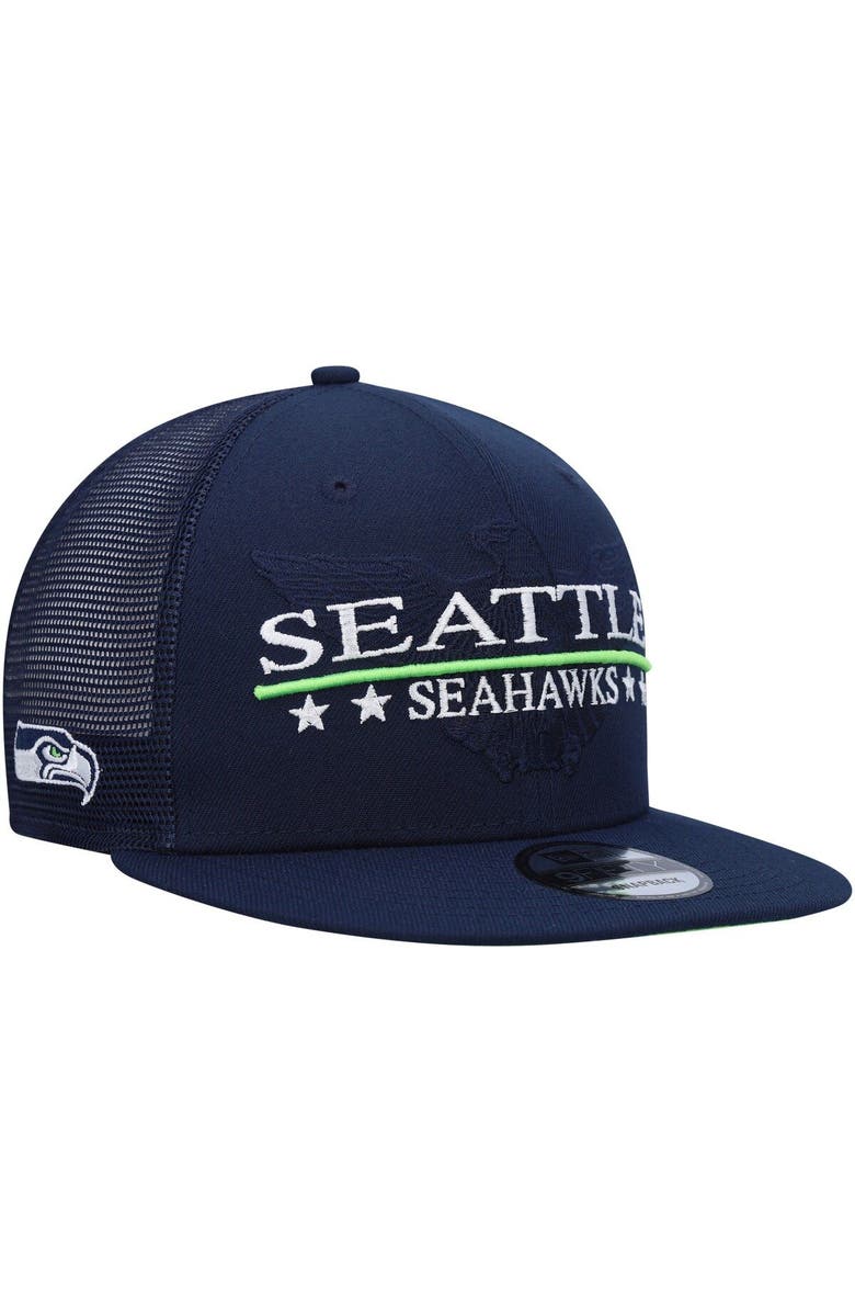 New Era Men's New Era College Navy Seattle Seahawks Totem 9FIFTY Snapback Hat, Main, color, 
