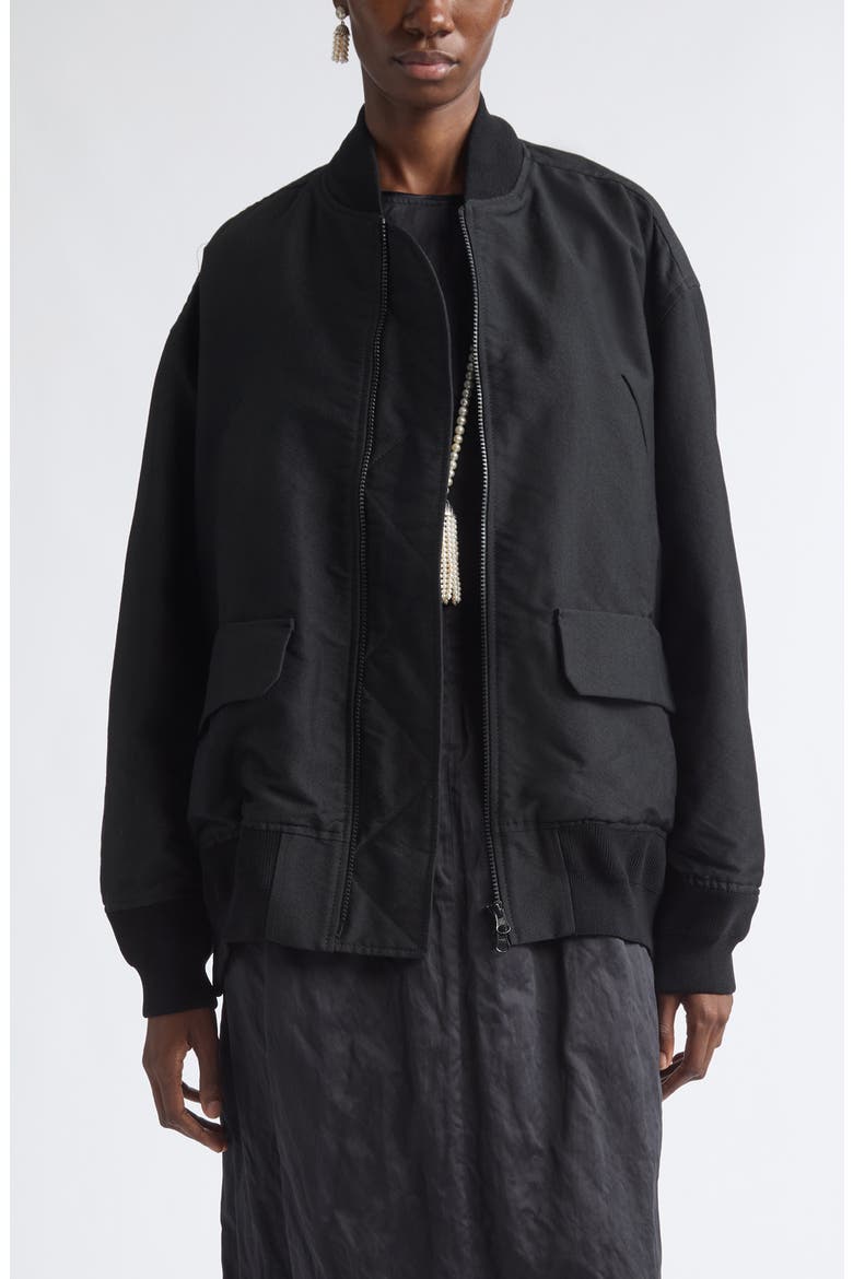 Aviator Oversize Jacket, Main, color, NOIR