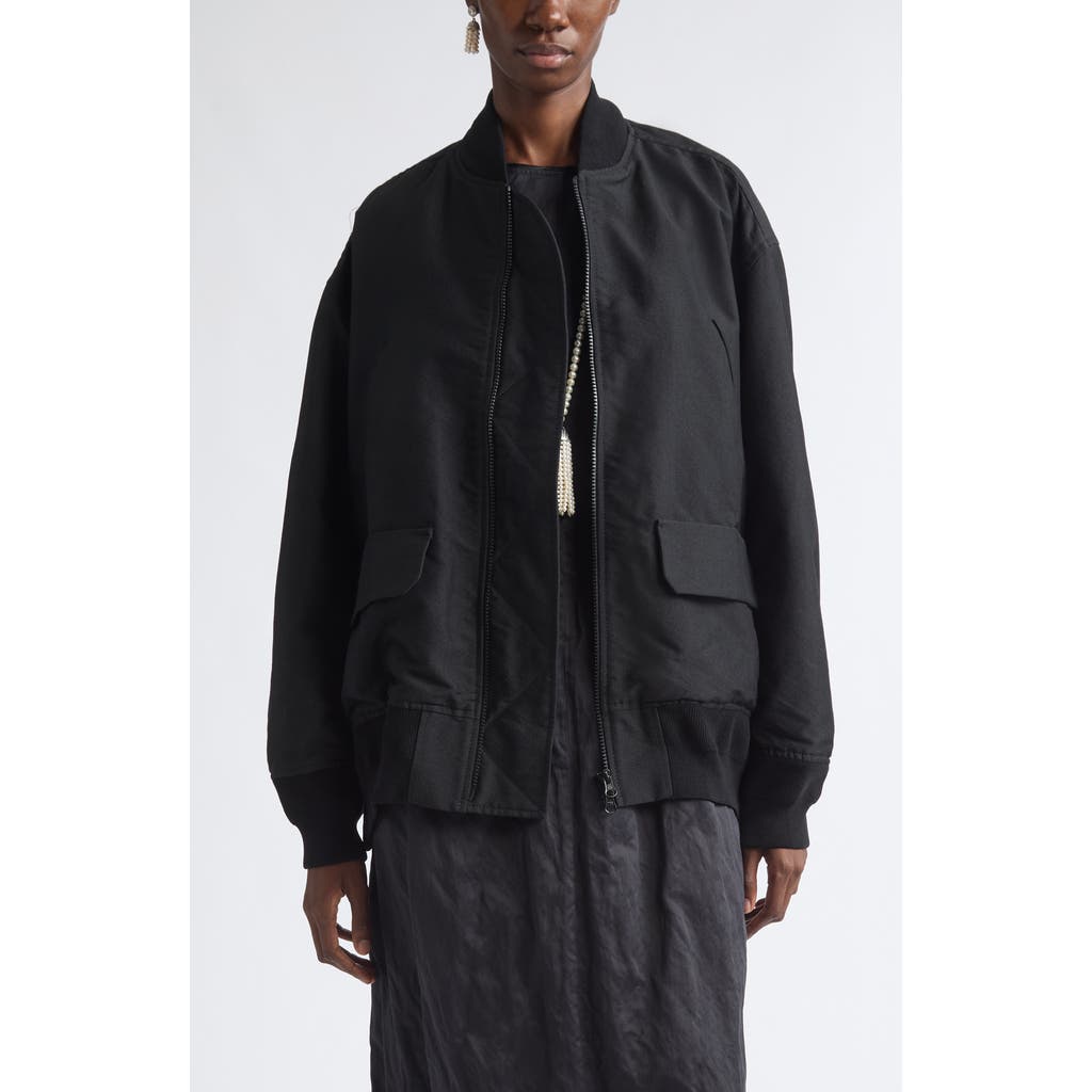 Nackiyé Nackiyè Aviator Oversize Jacket In Black