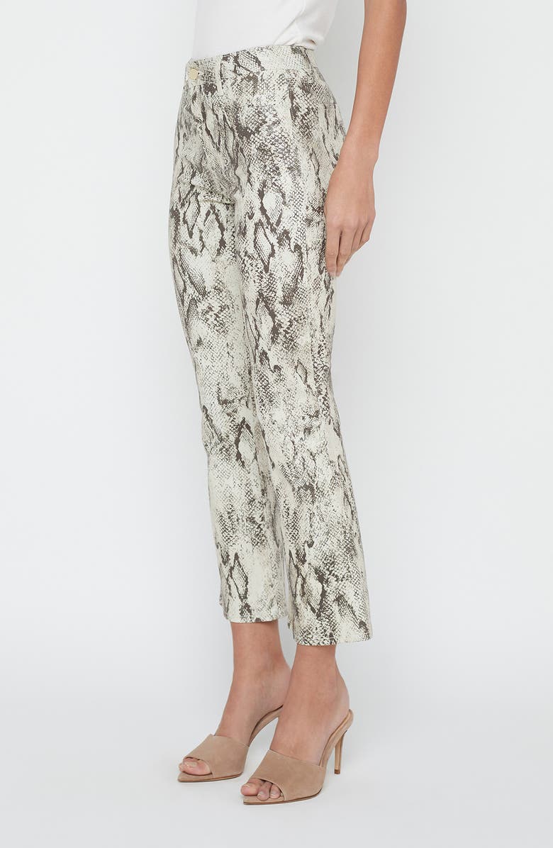 L'AGENCE Tati Mico Crop Bootcut Jeans, Alternate, color, Tan Multi Snake Coated