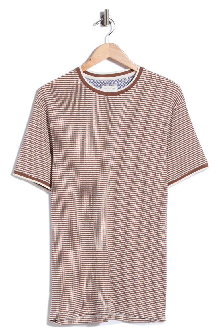 White Tip Short Sleeve T-Shirt, Alternate, color, BROWN