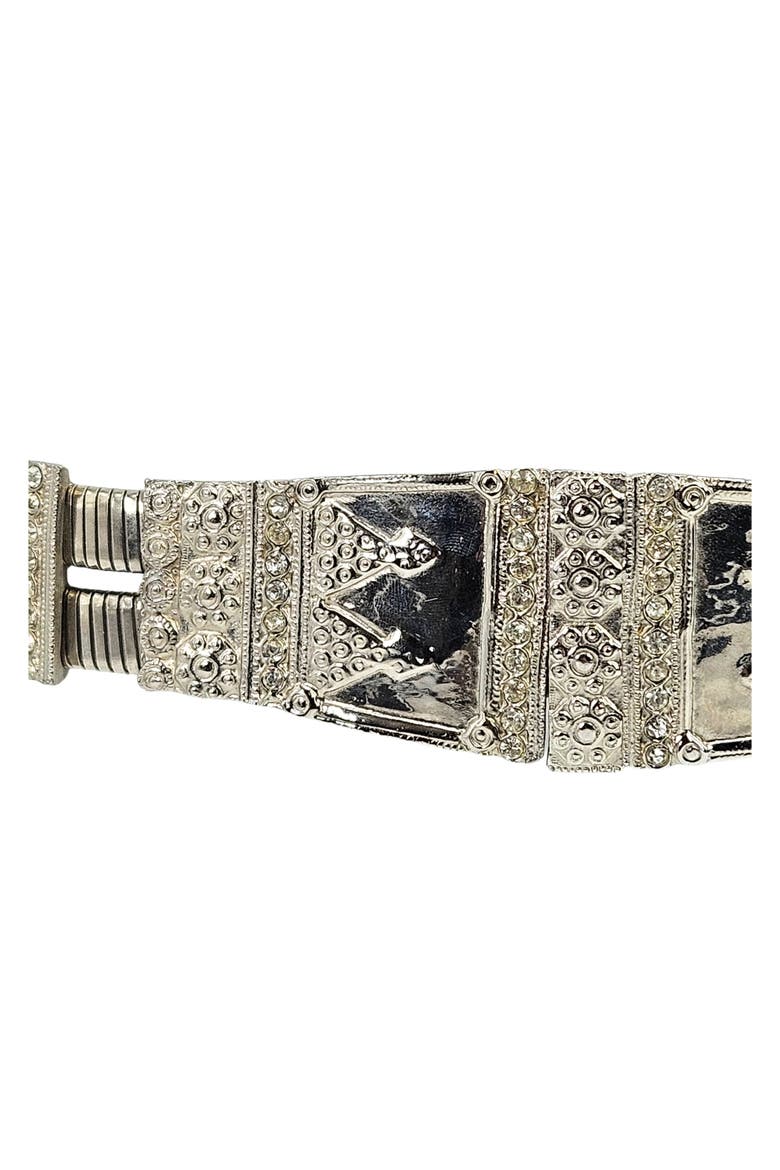 Vintage 80s Stretch Medium Belt Silver, Alternate, color, silver
