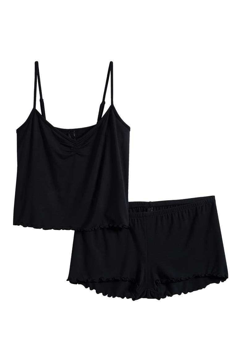 Sleep Cami & Shorts Set, Alternate, color, ONYX