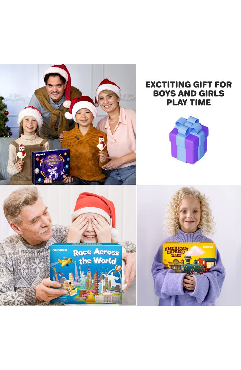 Quokka Educational Jigsaw Puzzles for Kids & Adults - Map & Space Puzzle Set, Alternate, color, 3 Board Games