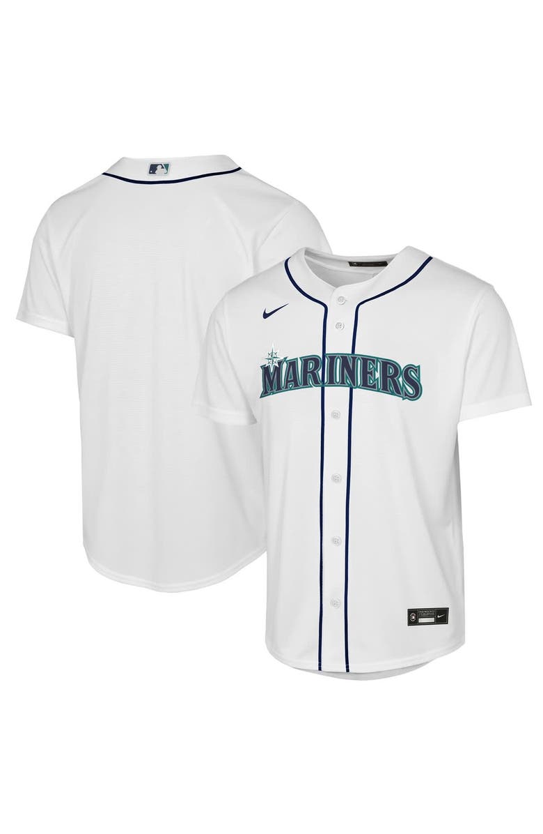 Nike Youth Nike  White Seattle Mariners Home Replica Jersey, Main, color, White