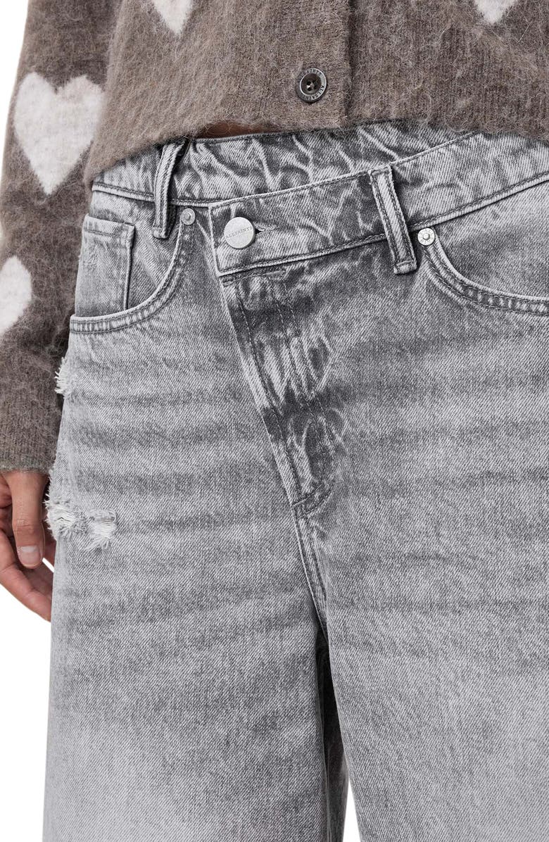 AllSaints Aki Crossover Wide Leg Jeans, Alternate, color,