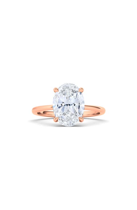 Oval Cut Lab Created Diamond Ring