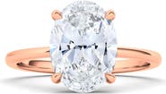 HauteCarat Oval Cut Lab Created Diamond Ring